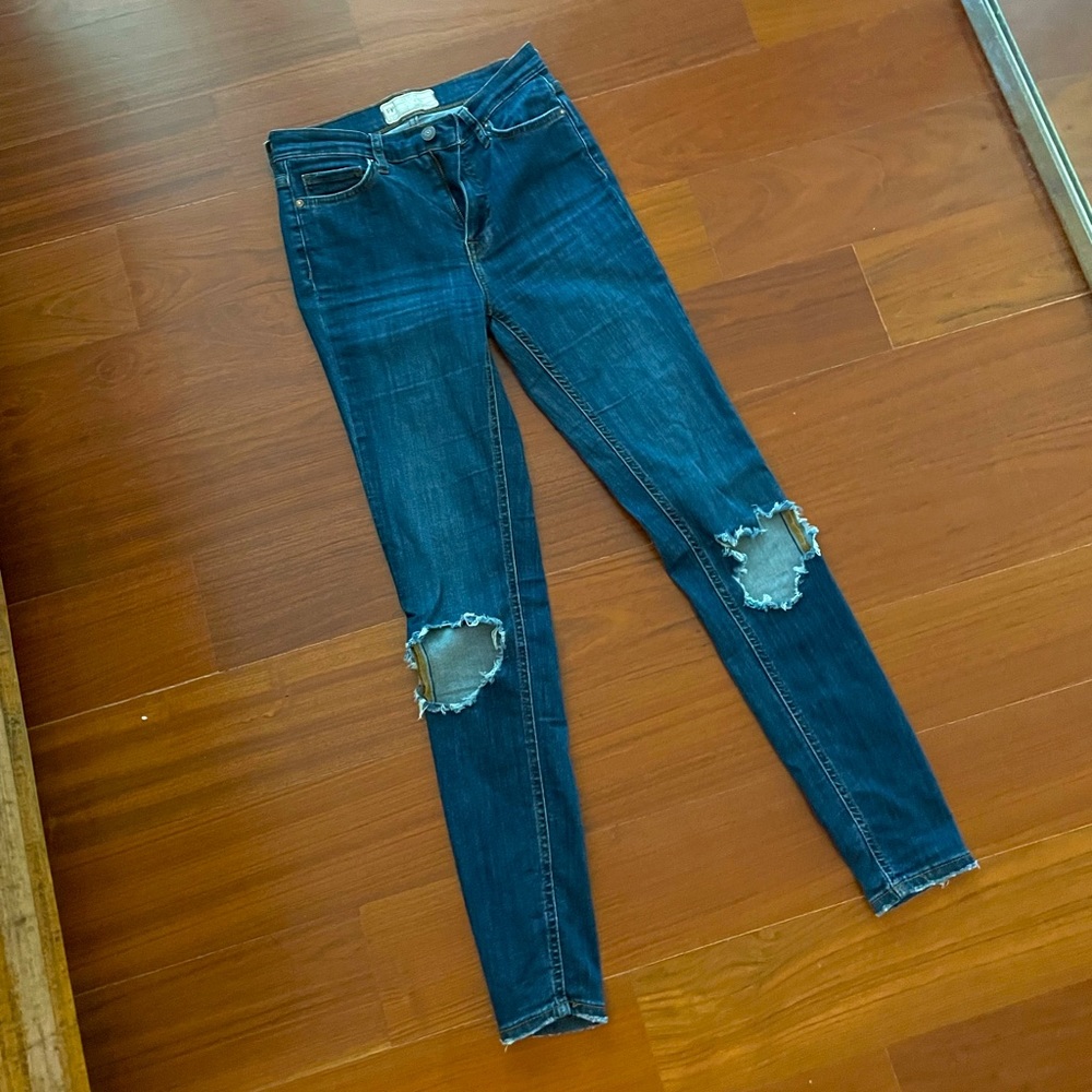 Free People Ripped Jeans Size 26